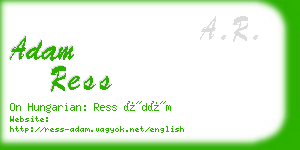 adam ress business card